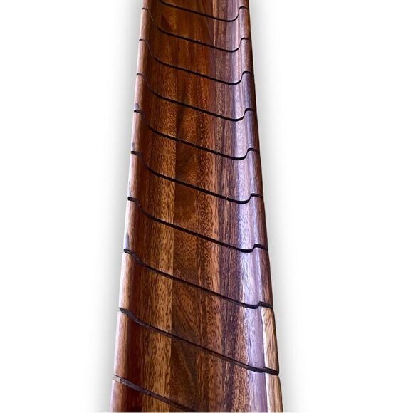 Napastyle 2007 French Bread Baguette Acacia  Wood Cutting Board Leather Hanger - Picture 8 of 15